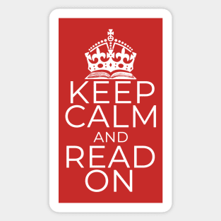 Keep Calm and Read On Sticker